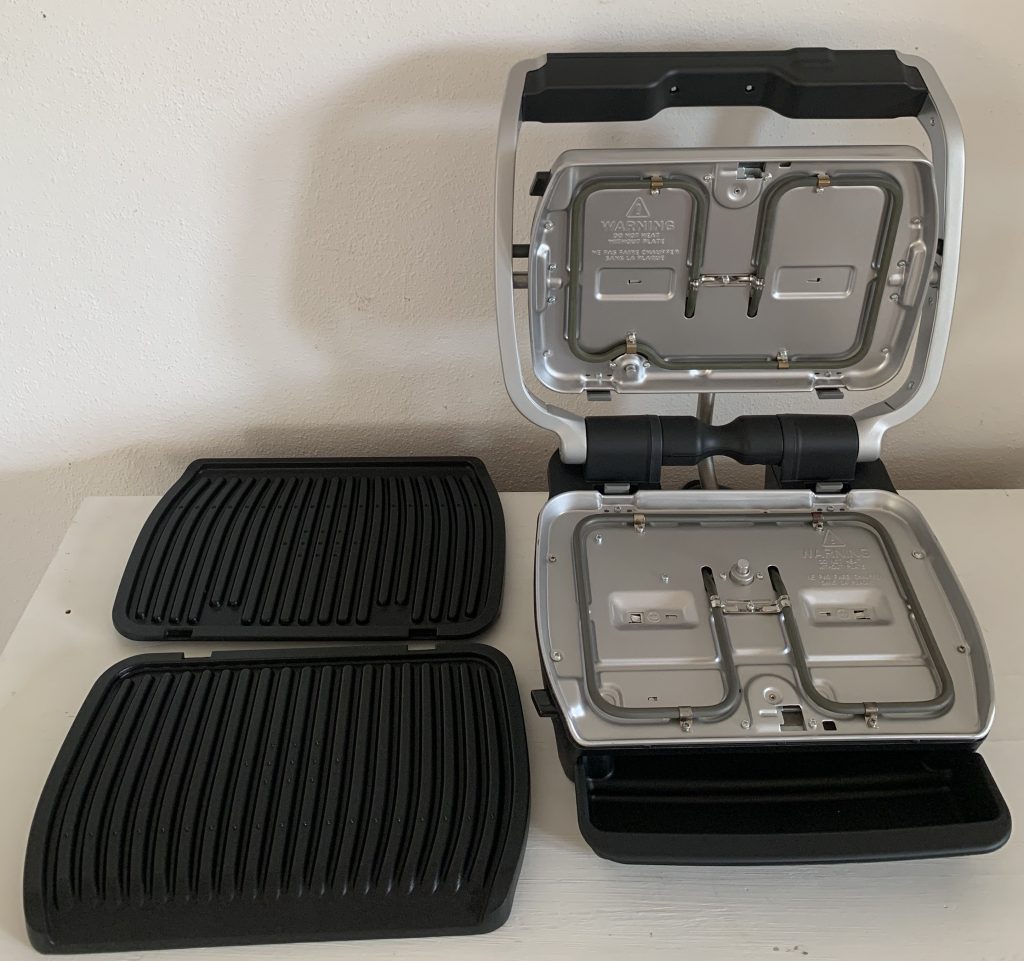 Tefal OptiGrill Elite GC750D16 Kontaktgrill mit entfernten Grillplatten
