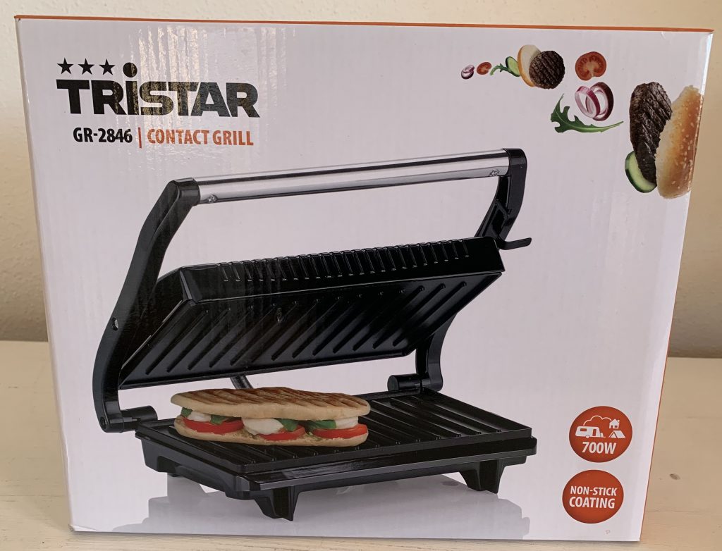 Tristar GR-2846 Kontaktgrill im Karton von vorne