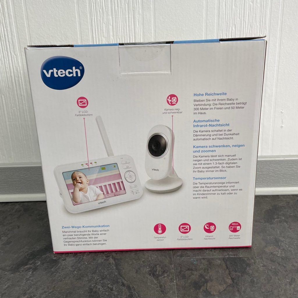 VTech VM5252 Babyphone Verpackung Rückseite