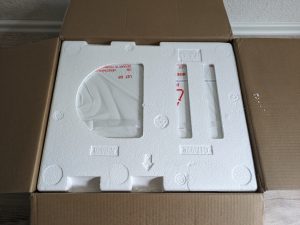 Verpackung der Orbegozo MI 2115 Mikrowelle, geöffnet