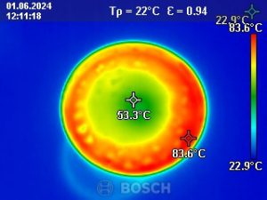 Wärmebild der CASO Design M20 Ecostyle Mikrowelle