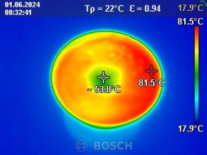 Wärmebild der Panasonic NN-E20JWMEPG Mikrowelle