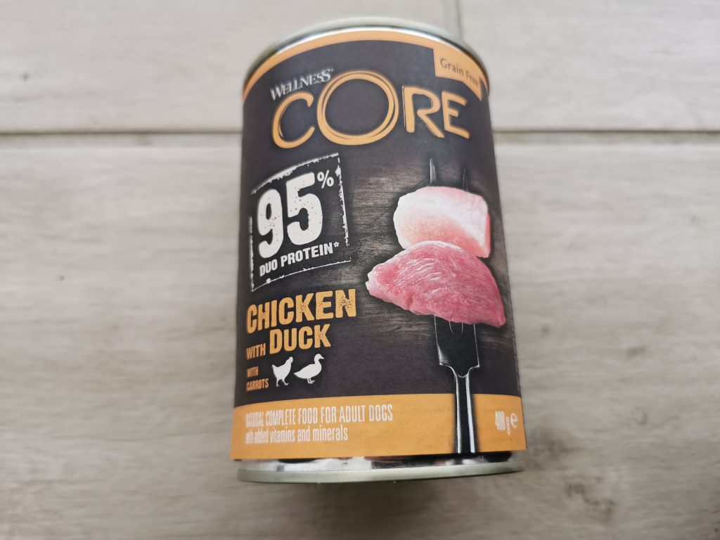 Wellness CORE 95 % Chicken and Duck Hundefutter Dose von vorn