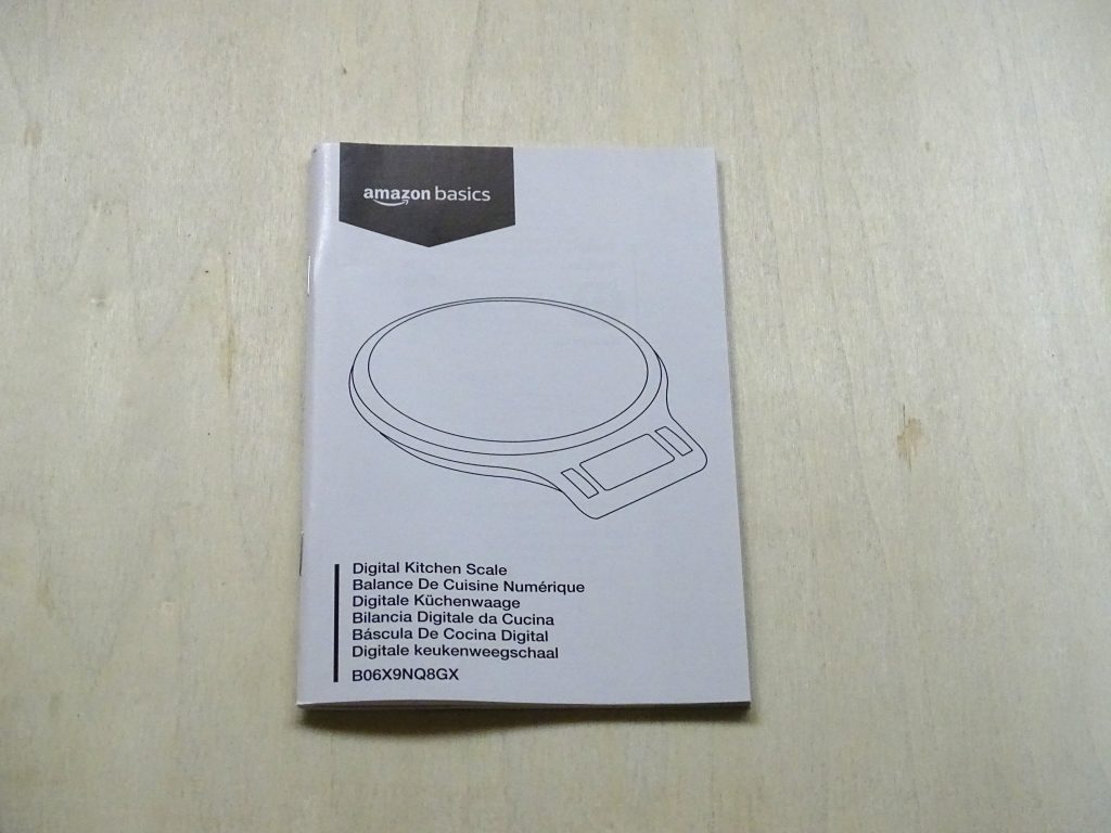 amazonbasics Küchenwaage Bedienungsanleitung