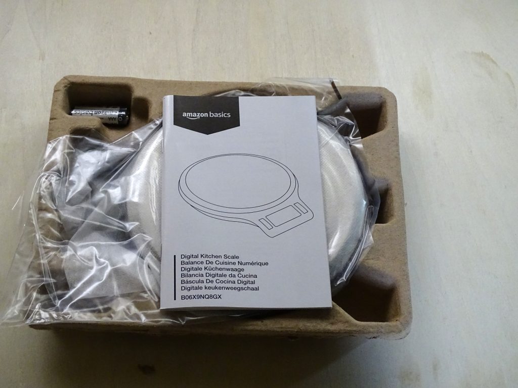 amazonbasics Küchenwaage Verpackung offen