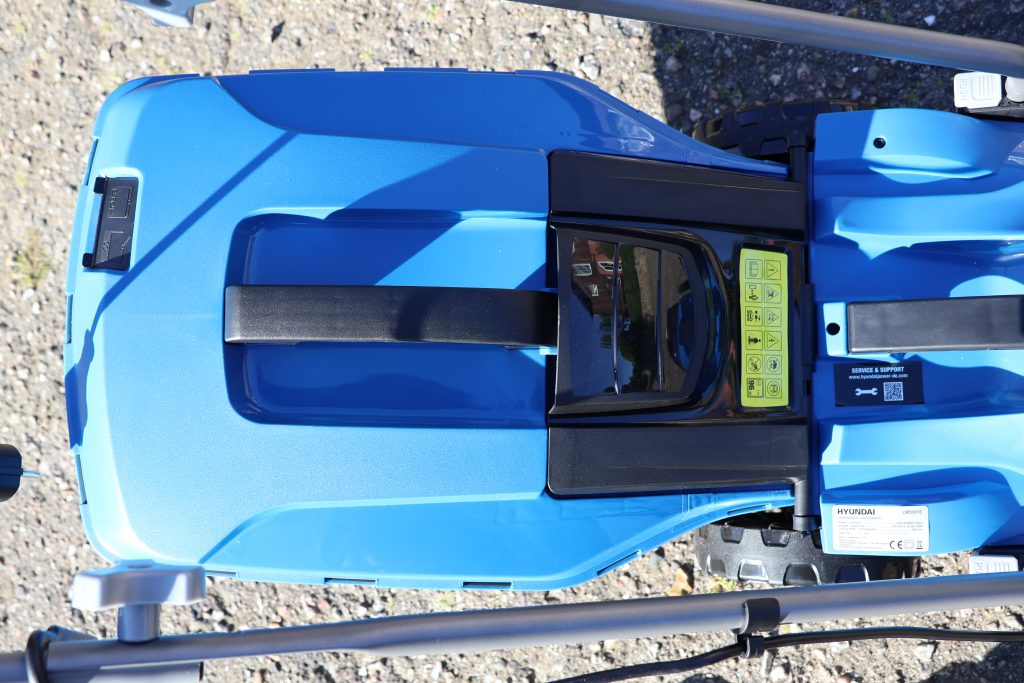 Hyundai LM3301E Rasenmäher Fangkorb von oben