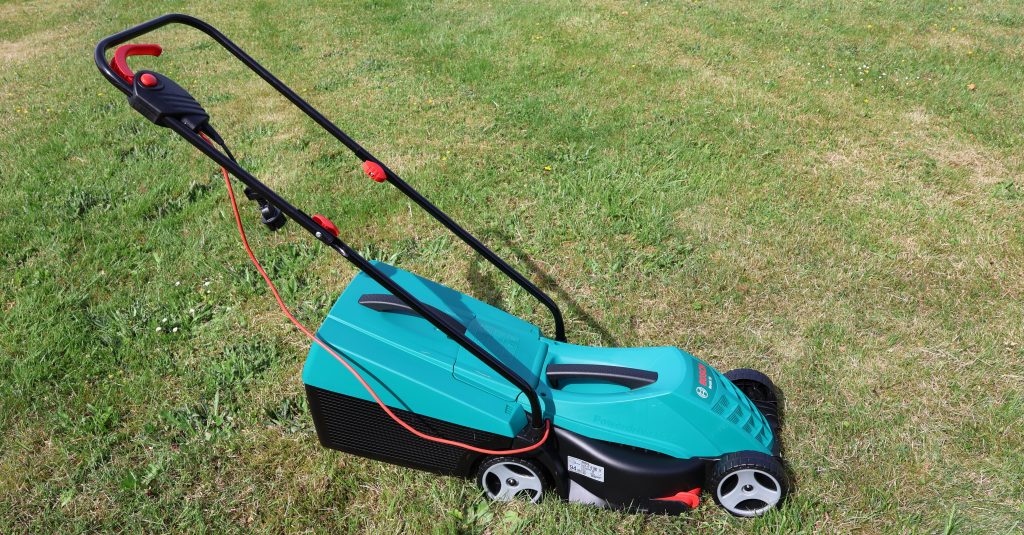 Bosch Rotak 32 Rasenmäher seitlich