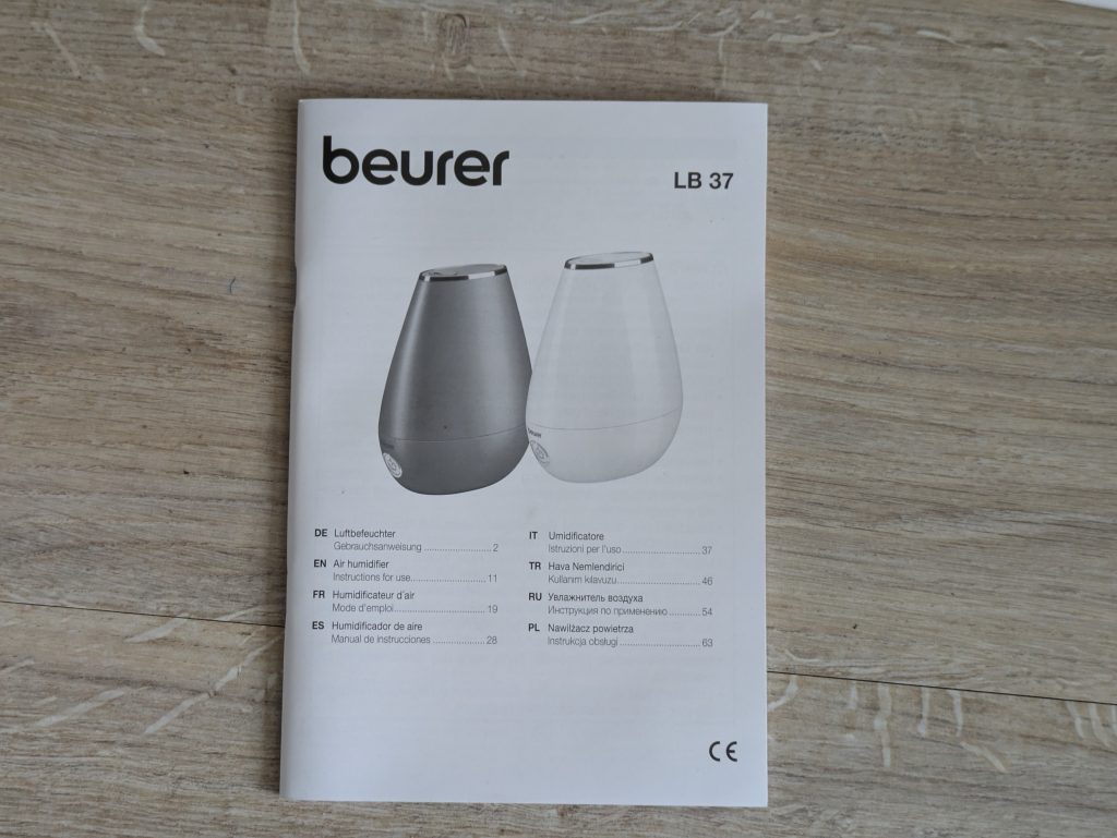 Anleitung des Beurer LB 37 Luftbefeuchters