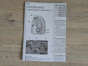 Anleitung des Medisana 60065 Luftbefeuchters