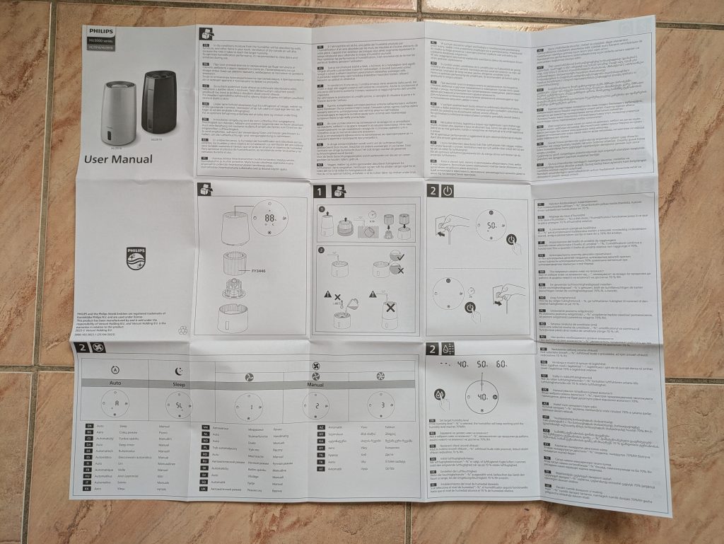 Anleitung des Philips 3000 Series HU391610 Luftbefeuchters geöffnet