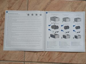 Anleitung des Venta LW15 Luftbefeuchters geöffnet