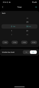 App des Levoit Dual 200S Luftbefeuchters, Timer (2)