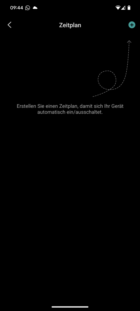 App des Levoit Dual 200S Luftbefeuchters, Zeitplan