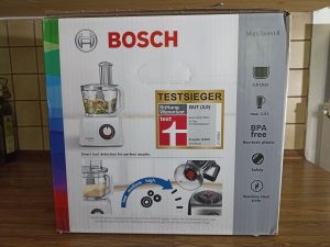 Bosch MultiTalent 8 MC812S814 Küchenmaschine, Verpackung Seitenansicht 1