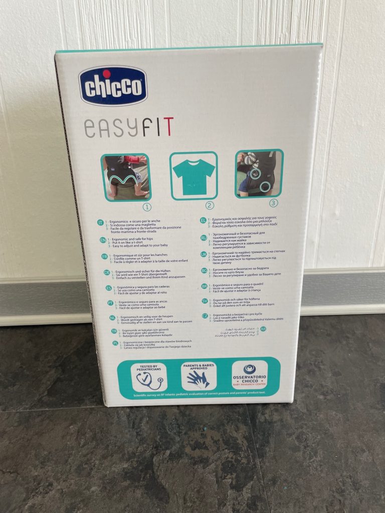 Chicco EasyFit Babytrage Verpackung Rückseite