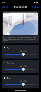 Empfindlichkeit der Reolink Argus 4 Pro+ Überwachungskamera