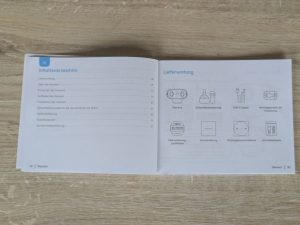 Geöffnete Anleitung der Reolink Argus 4 Pro+ Überwachungskamera