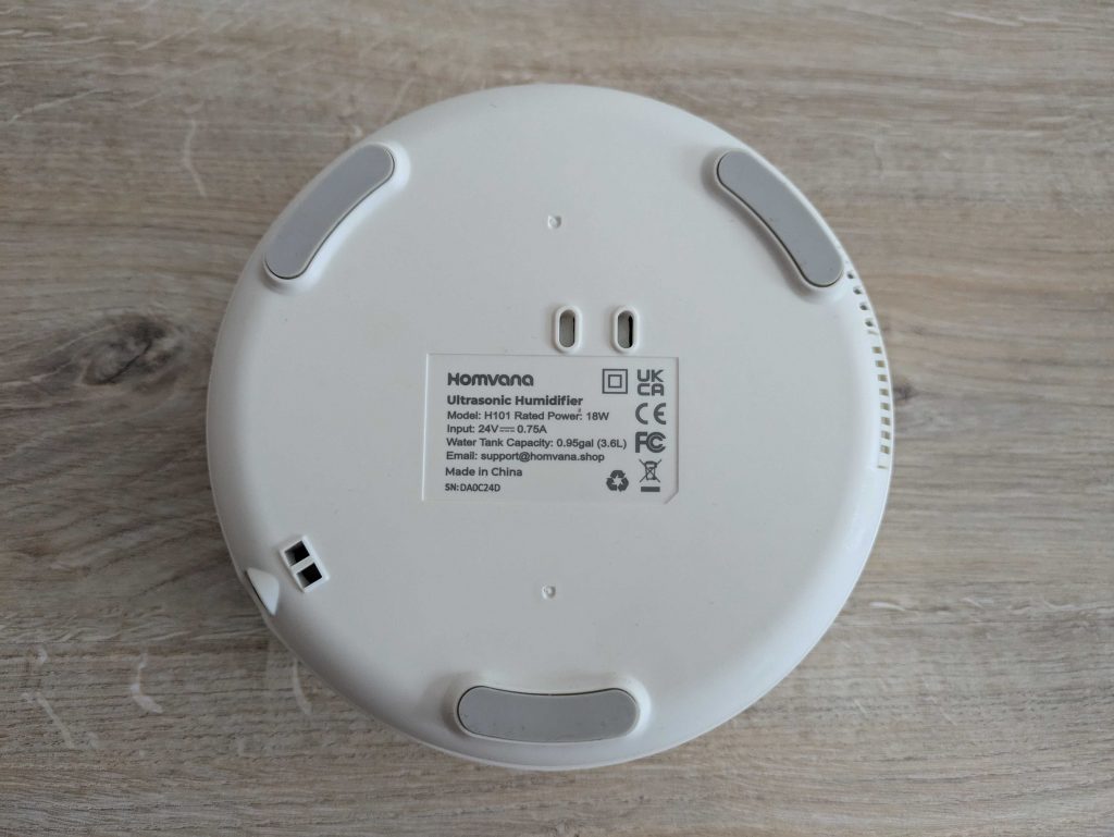 Homvana H101 Luftbefeuchter von unten
