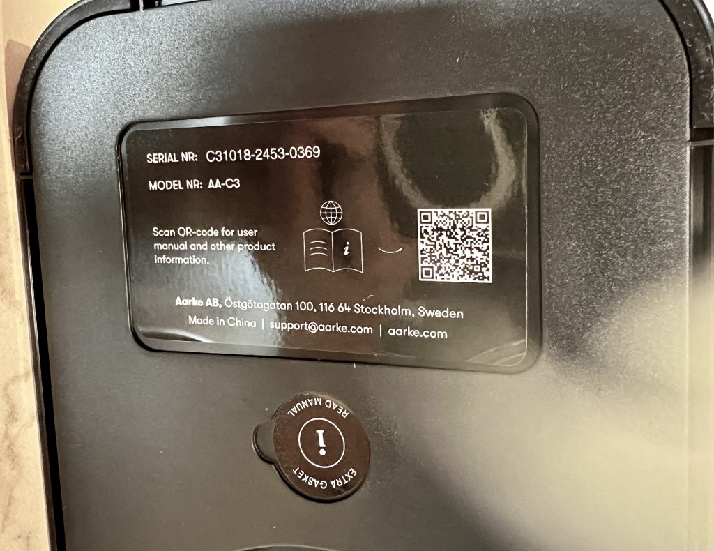 Aarke Carbonator 3 Wassersprudler Firmenaufkleber