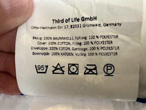 Third of Life inSPIRO Kopfkissen Gebrauchshinweise