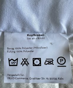 Siebenschläfer Mikrofaser Kopfkissen Pflegehinweise