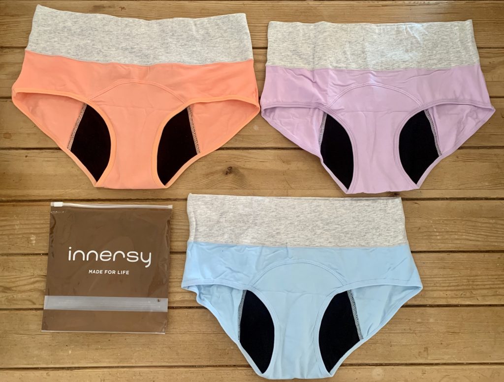 INNERSY Periodenunterwäsche ausgepackt mit Verpackung