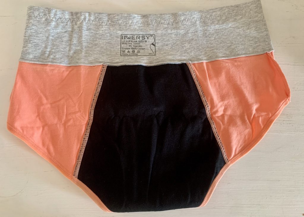 INNERSY Periodenunterwäsche in Orange Innenseite von hinten