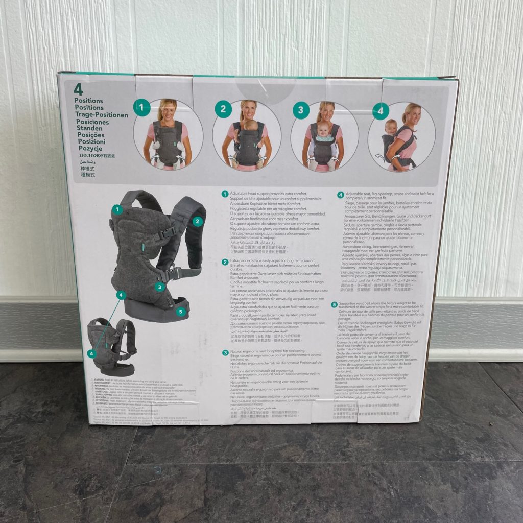 Infantino Flip Advanced Babytrage Verpackung Rückseite