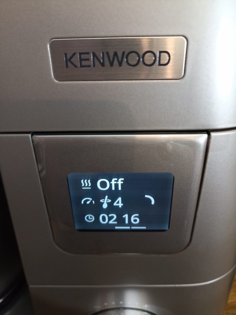 Kenwood Titanium Chef Patissier XL Küchenmaschine, Displayanzeige