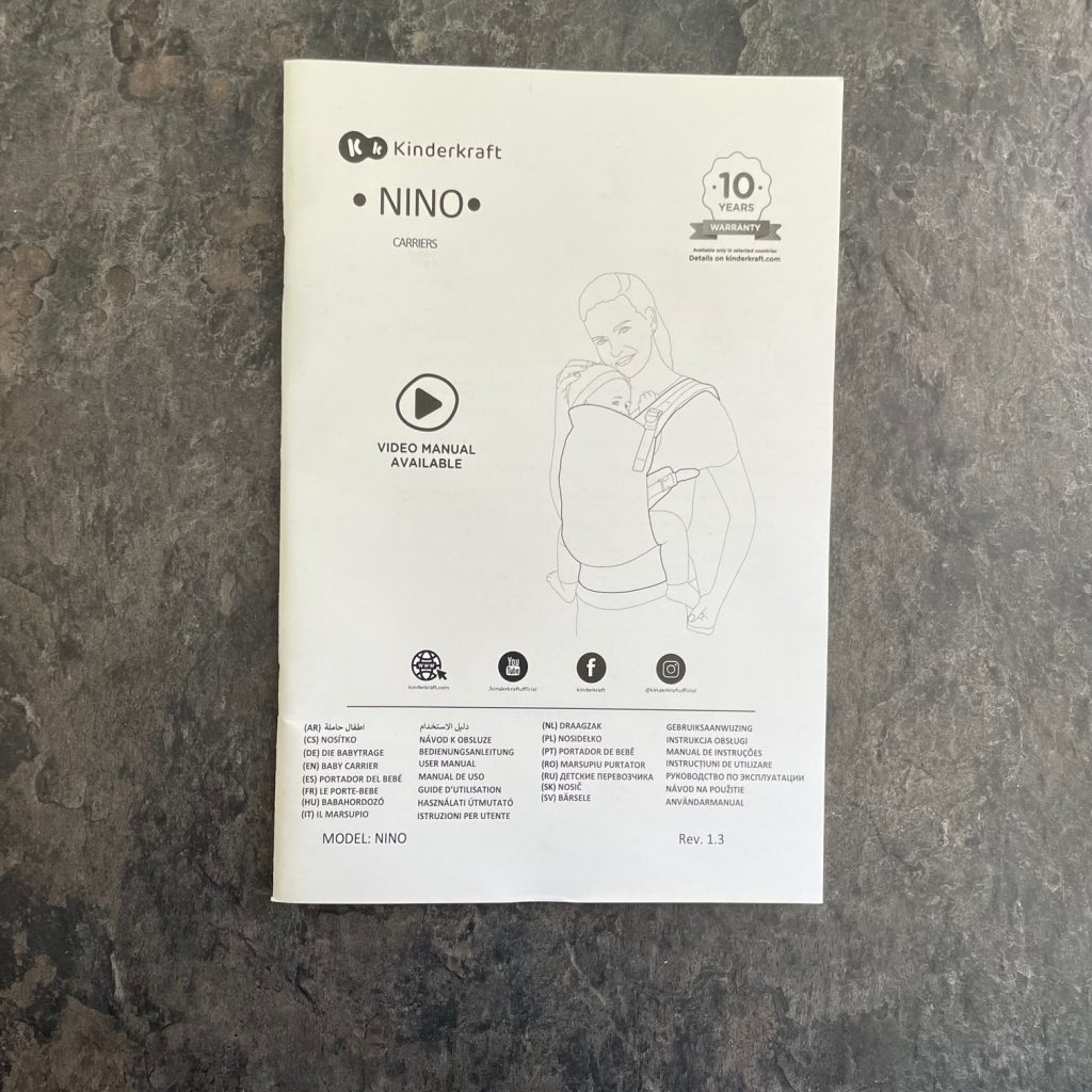 Kinderkraft NINO Babytrage Anleitung