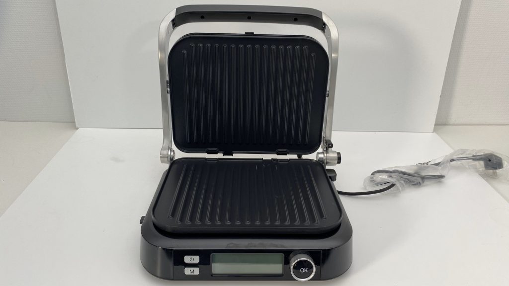 Klamer-Kontakgrill mit geöffneter Grillfläche