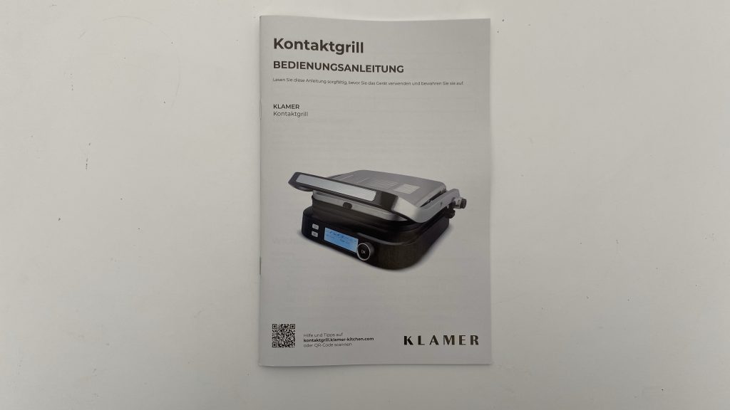 Klamer-Kontaktgrill Bedienungsanleitung