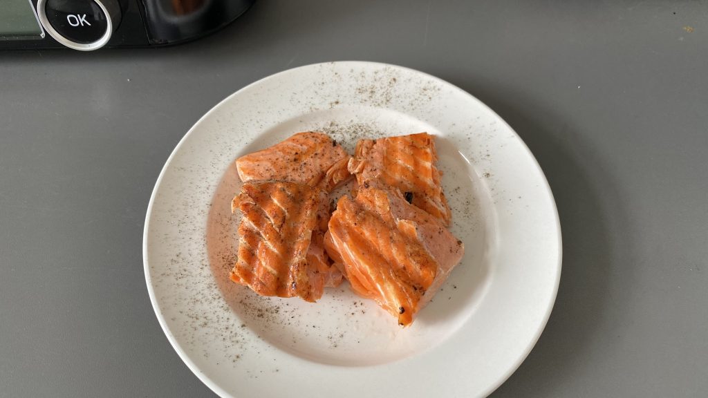 Klamer-Kontaktgrill Endergebnis gegrilltes Lachsfilet
