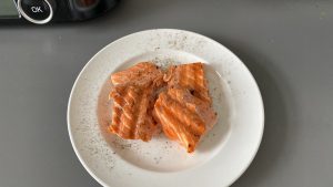 Klamer-Kontaktgrill Endergebnis gegrilltes Lachsfilet