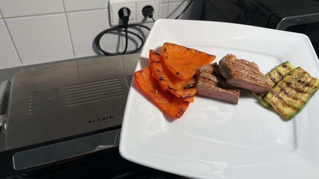 Klamer-Kontaktgrill Endergebnis gemischter Grillteller