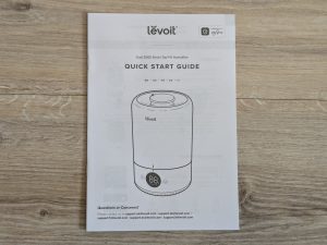 Kurzanleitung des Levoit Dual 200S Luftbefeuchters