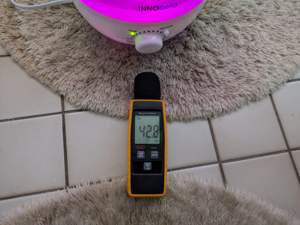 Lautstärke des InnoBeta Waterdrop 2.0 Luftbefeuchters