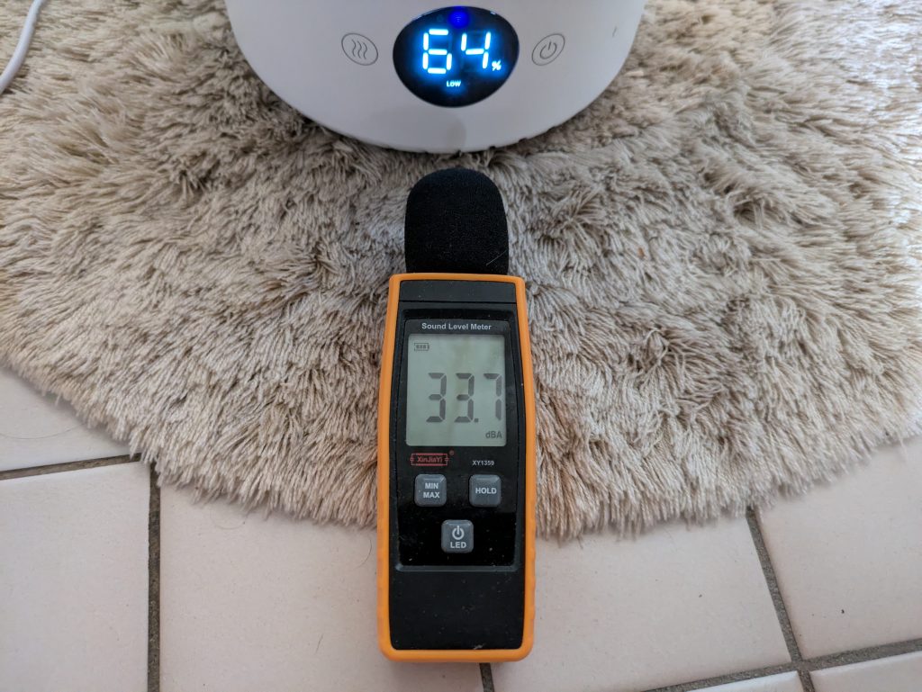 Lautstärke des Levoit Dual 200S Luftbefeuchters (2)
