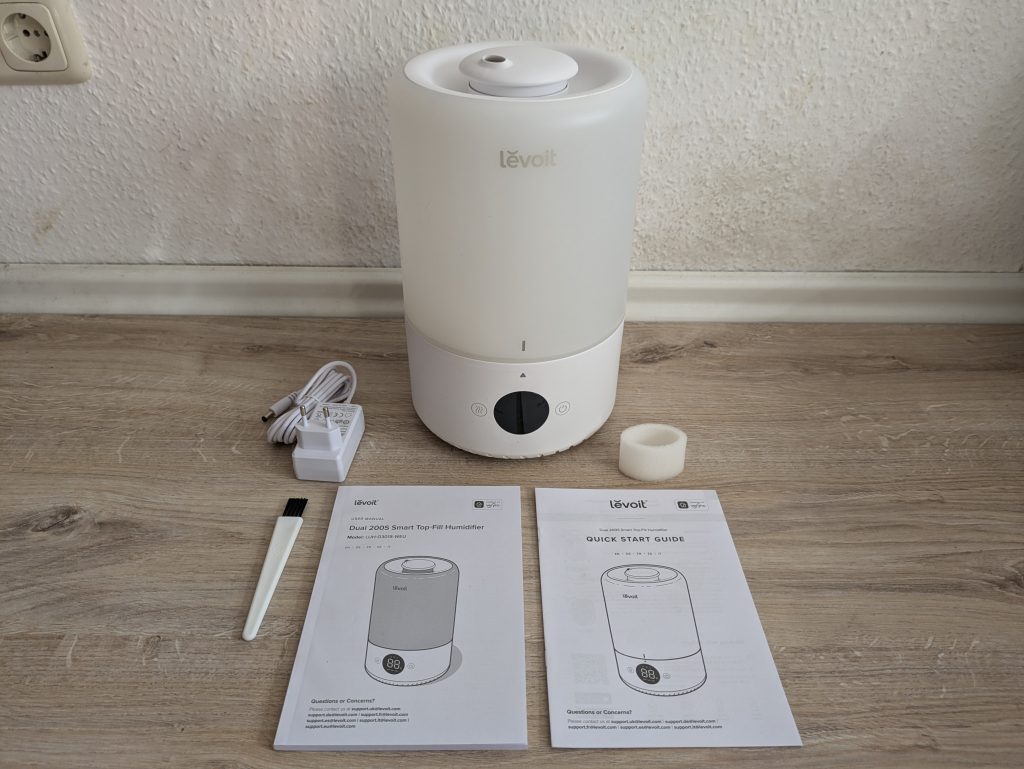 Lieferumfang des Levoit Dual 200S Luftbefeuchters