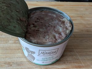 MjamMjam Premium Nassfutter Hundefutter Dose geöffnet