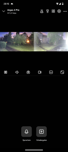 Nachtsicht der Reolink Argus 4 Pro+ Überwachungskamera mit hoher Helligkeit