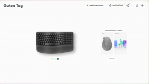 Software der Logitech Wave Keys Tastatur, Hauptseite