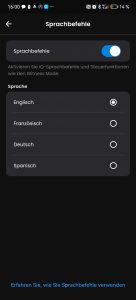 Sprachbefehle der Nextbase IQ Dashcam