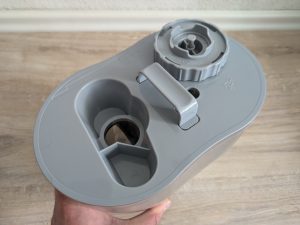 Tank des Medisana 60065 Luftbefeuchters von unten