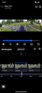 Timeline der Reolink Argus 4 Pro+ Überwachungskamera