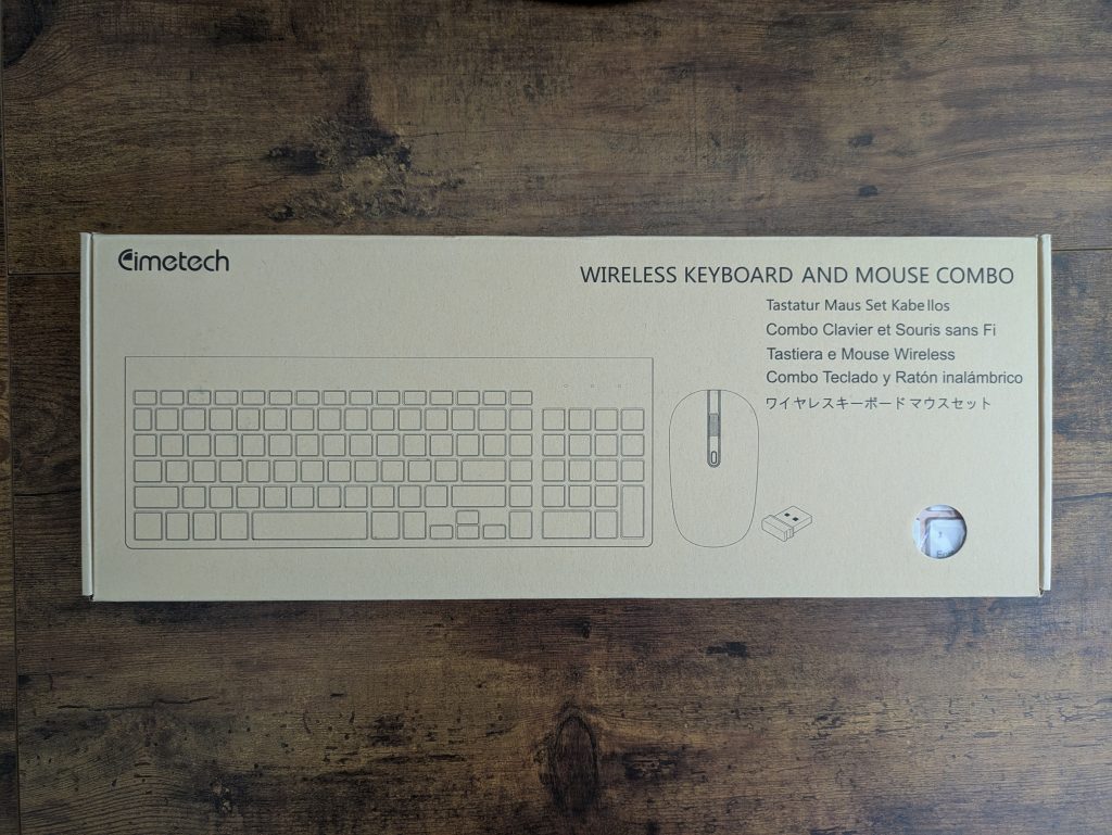 Verpackung der Cimetech KF10 Tastatur von vorne