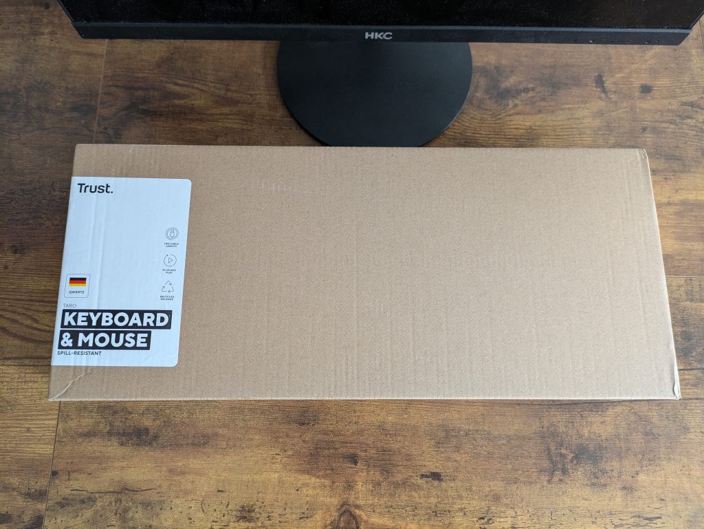 Verpackung der Trust Taro Tastatur