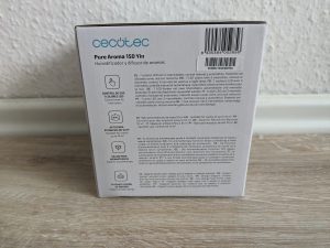 Verpackung des Cecotec Pure Aroma Luftbefeuchters von der Seite