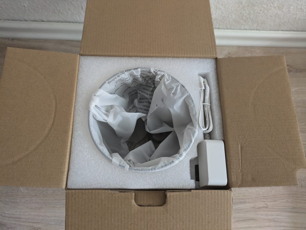 Verpackung des Homvana H101 Luftbefeuchters geöffnet