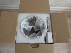 Verpackung des Homvana H101 Luftbefeuchters geöffnet